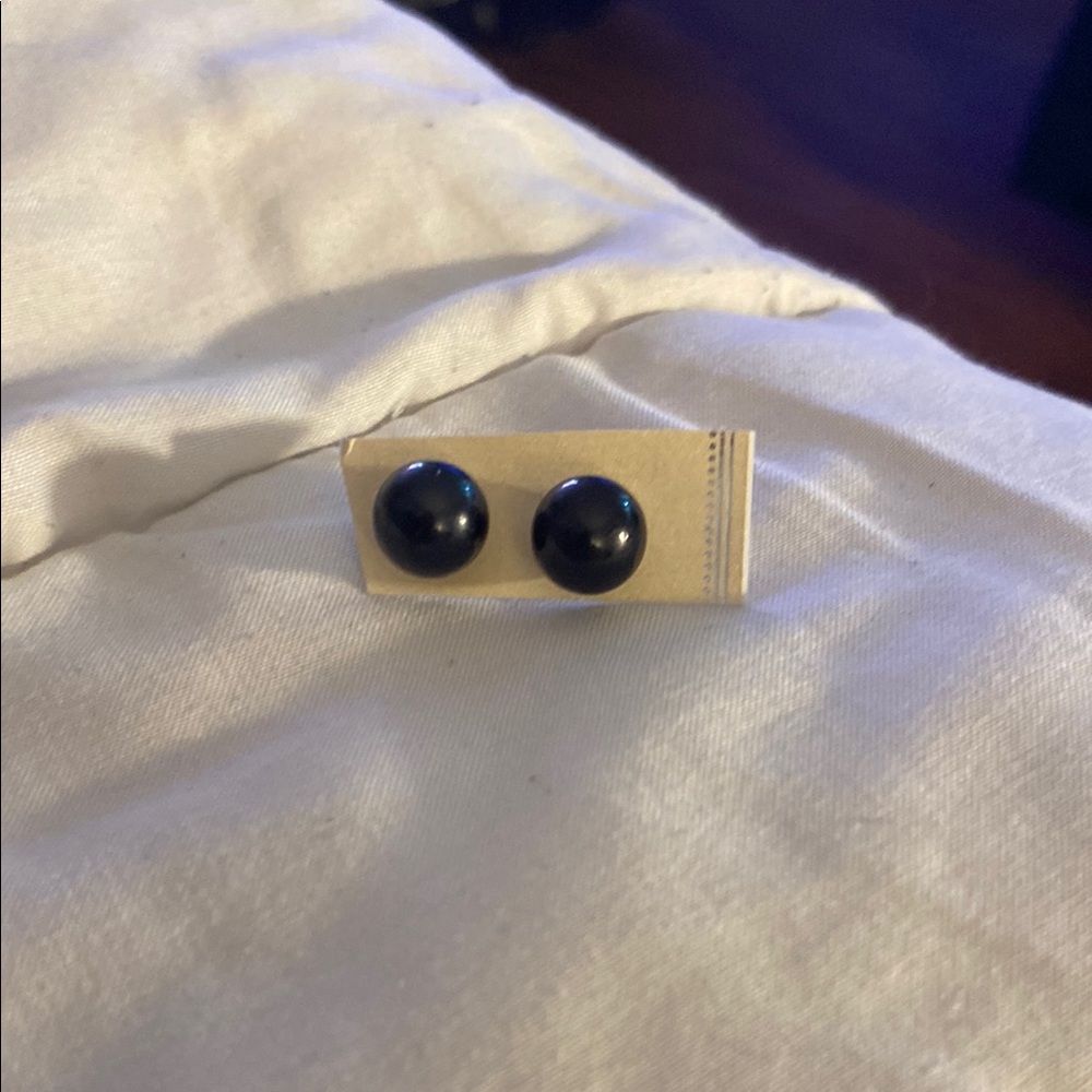 Black Stud Earrings